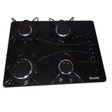 Fogão cooktop 4 bocas acendimento automático bivolt a gás Braslar pop