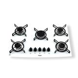 Fogão Cooktop 5 Bocas Askoi à Gás Super Automático Branco