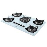Fogão Cooktop 5 Bocas Esmaltado Branco V500TC Fogatti
