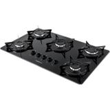 Fogão Cooktop 5 Bocas Esmaltado Preto Bivolt V500X Fogatti