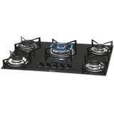 Fogão Cooktop 5 Bocas Mesa De Vidro Bivolt Preto 1743-5733 Fischer