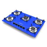 Fogão Cooktop 5 Bocas Ultra Chama Bivolt Chamalux - Azul