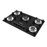 Fogão Cooktop 5 Bocas Ultra Chama Bivolt - Preto - Chamalux