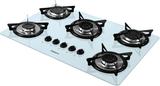 Fogão Cooktop 5 Bocas V500x Branco Inox À Gás Bivolt Fogatti