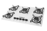 Fogão Cooktop 5 Bocas Vidro Branco 110v Chamalux