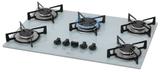 Fogão Cooktop 5Q Gás Mesa Vidro Branco Fischer