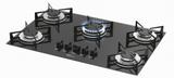 Fogão Cooktop 5Q Gás Mesa Vidro - Preto Fischer