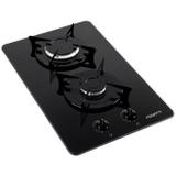 Fogão Cooktop Á Gás 2 Bocas Esmaltada Preta Bivolt V200ESM Fogatti