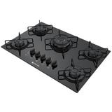 Fogão Cooktop Agile á Gás 5 Bocas Tripla Chama Preto Atlas