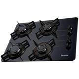 Fogão Cooktop Braslar 4 Bocas com Vidro Temperado