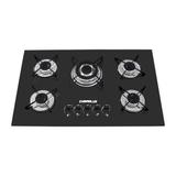 FOGAO COOKTOP CHAMALUX 5BOCAS TRIPLA CHAMA PRETO Gás natural