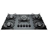Fogão Cooktop Esmaltec 5085 Gourmet, 5 Bocas, Tripla Chama, Preto - Bivolt