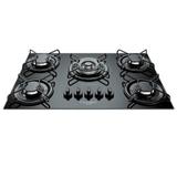 Fogão Cooktop Esmaltec 5085 Gourmet, 5 Bocas, Tripla Chama, Preto - Bivolt