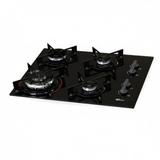 Fogão Cooktop Fischer 4Q FIT LINE Gás TC Mesa Vidro Bivolt Preto - 26299-57078