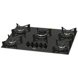 Fogao cooktop fischer 5q fit line gas mesa vidro