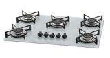 Fogao cooktop fischer 5q gas mesa vidro - branco