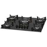 Fogao cooktop fischer 5q tc fit line gas mesa vidro