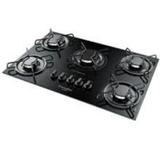 Fogao Cooktop Gas 5 Bocas Esmaltec 5085 Gourmet Tripla Chama Bivolt