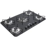 Fogao cooktop tramontina brasil vidro 5 bocas tripla chama 5gg - 70
