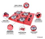 Fogão Cooktop Vidro Vermelho - 4 queimadores - SAFANELLI