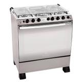 Fogão Cronos com Grill 5 Bocas Aço Inox - Realce