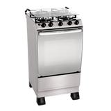 Fogão Cronos Glass 4 Bocas Aço Inox Escovado Bivolt Realce