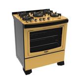 Fogão Dako Amarelo 5 bocas com mesa de vidro Dakolors - Bivolt