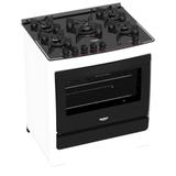 Fogão Dako Superme Glass 5 Bocas Mesa de Vidro Branco