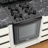 Fogão de Embutir 4 Bocas Dako Glass DE4VUP com Mesa de Vidro