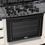 Fogão de Embutir 5 Bocas Acendimento Automático Glass Grill com Mesa de Vidro Dako