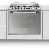 Fogão de Embutir Electrolux 76EXR 5 Queimadores Silver Grill Elétrico Bivolt 33055EBA088