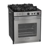 Fogão De Embutir Venax Gaudi Platinum Vítreo 4 Bocas Inox