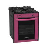 Fogão De Embutir Venax Gaudi Prisma Vítreo 4 Bocas Pink Bivolt