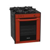 Fogão De Embutir Venax Gaudi Prisma Vítreo 4 Bocas Vermelho Bivolt