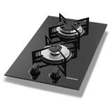 Fogão de Mesa Cooktop 2 Bocas Vidro Preto à Gás Suggar FG2002VP