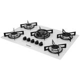 Fogão de mesa cooktop 5 bocas vidro branco à gás suggar fg5305br