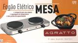 Fogão de Mesa Elétrico 2 Bocas Inox Agratto Portátil 110v