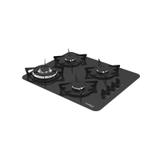 Fogão de Mesa V400Tc de Vidro Preto e Flange Inox - Bivolt - Fogatti