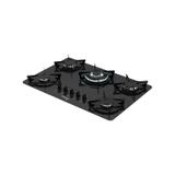 Fogão de Mesa V500Tc de Vidro Preto e Flange Inox - Bivolt - Fogatti