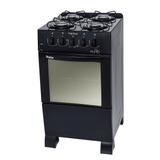 Fogão De Piso 4 Bocas Braslar Top Glass Automático Preto Bivolt