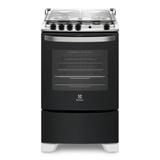 Fogão de Piso 4 Bocas com Design Full Glass Branco Electrolux (56LBU)