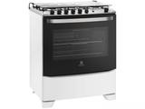 Fogão de piso 5 bocas com porta Full Glass e queimador Tripla-Chama Branco (76SQB) - Electrolux