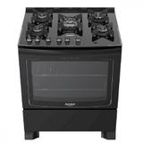 Fogão de Piso 5 Bocas Dako Glass Grill com Mesa de Vidro Acendimento Automático DP5VT-PFO