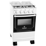 Fogão De Piso Ares 4 Bocas Mesa Inox Realce