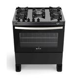 Fogão De Piso Atlas Com 5 Bocas Com Acendimento Automático Agile Glass Preto