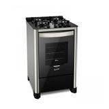 Fogão de Piso Fischer Gran Cheff 4 Bocas Chama Rápida Mesa de Vidro Inox Bivolt 26987-59775