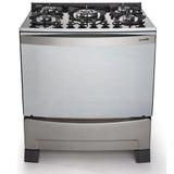 Fogao decorato vetro 5b inox mueller