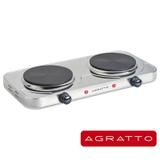 Fogão Eletrico de Mesa 2 Bocas Inox 2000w Agratto Mod. 2018
