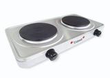 Fogão elétrico portátil inox 2 placas 220v safanelli