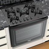 Fogão Embutir 5 bocas Preto com mesa de vidro - Dako Glass DE5VUP-PF0